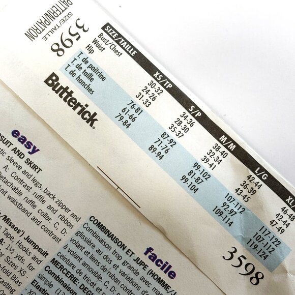 Butterick 3598 Sewing Pattern Cirque de Soleil Pierot Clown Costume - Picture 5 of 7